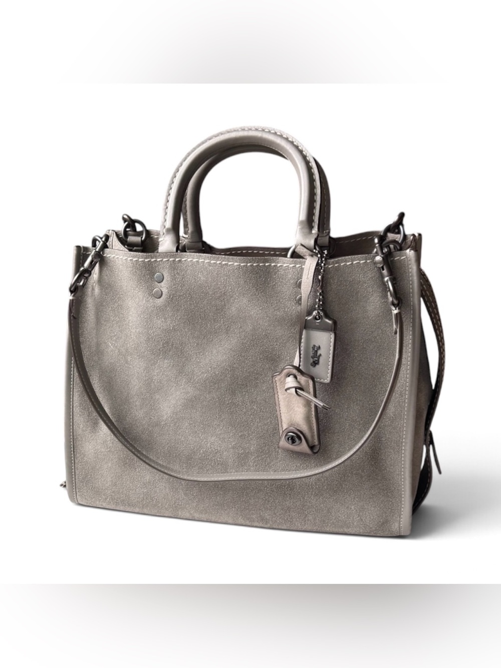 Coach Heather Grey Suede Rogue Complete w/ Paperwork - Style No. 38220